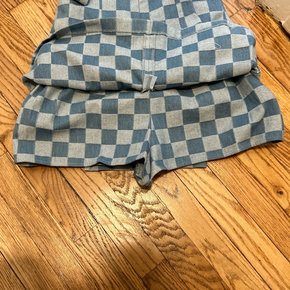 Amanda Uprichard Blue Checkered Mini Dress - Picture 6 of 6